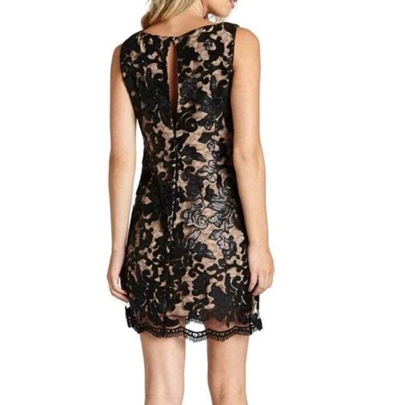 Dress the Population Black Floral Lace Mini Dress - Picture 2 of 12